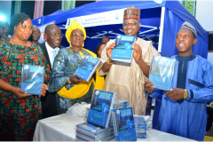 DG NIALS Prof. M T Ladan with the Minister of Communications and Digital Economy, Prof. Ali Isa Pantami who unveiled the 1st Digital Economy Law and Policy Book in Nigeria by NIALS, at the 31 January 2023 Nigerian Association of Chambers of Commerce,Industry,Mines and Agriculture ( NACCIMA ) Inaugural Digital Economy Conference. 