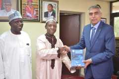 Prof . Ladan / NIALS DG'S update on Friday 5th May 2023 Courtesy visit of Palestinian  Ambassador to Nigeria , HE Amb. Abdullah M A Shawesh, office of the DG NIALS, Supreme Court complex Abuja. Four Areas of Collaboration Identified 
