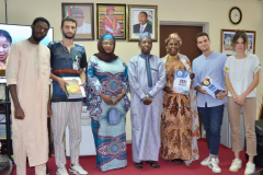 The Hon. Federal Commissioner, NCFRMI and Prof. Hauwa Ibrahim of Harvard University Radcliffe institute of Advanced study with her former students from Europe paid a courtesy call on the DG NIALS Prof Ladan: Wednesday 7 September.